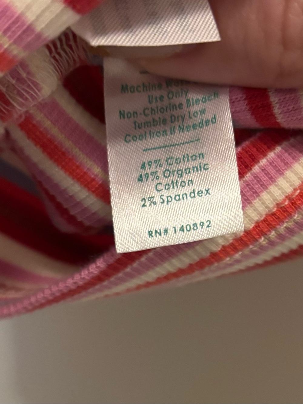 Marine Layer Pink Red Striped Short Sleeve Tee - Picture 4 of 4